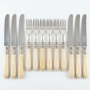 Ensemble de couverts en or avec manche en mosaïque de nacre, ensemble de couverts en acier inoxydable de qualité supérieure pour mariage et dîner élégant, vente en gros - Product Image 6