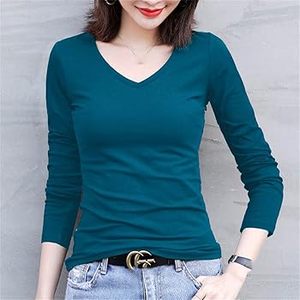 Top High Grade V neck Womens T <b>Shirt</b> Cotton Finish Smart Casual Business Natural Fiber Elegant Soft <b>Shirt</b> - Product Image 2