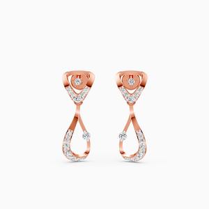 Pendientes Velisse Loop elaborados con diamantes cultivados en laboratorio de 0.34 quilates en oro amarillo, blanco y rosa de 9 quilates. - Product Image 1