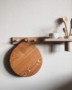 Tabla de cortar de madera totalmente natural para la preparación de alimentos en la cocina, superficie de corte de madera dura, gruesa y duradera para la cocina diaria - Product Image 5