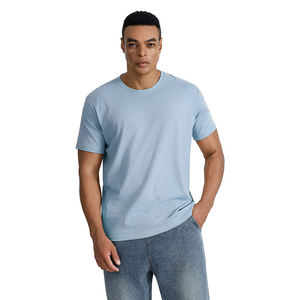 T-shirt décontracté en coton pour homme, doux, confortable, léger, à manches courtes, vêtements de mode modernes pour tous les jours, vente en gros, vêtements en vrac - Product Image 3