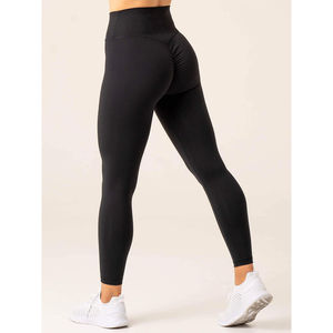 Leggings Deportivos Negros Transpirables NKD V Scrunch con Cintura Alta Plegable y Diseño en V en la Parte Trasera, Leggings de Gimnasio a la Moda para Mujer - Product Image 2