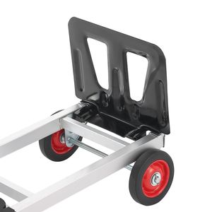 Carrello Pieghevole 2-in-1 in Alluminio, Carrello Industriale Resistente con Ruote in Gomma, Capacità 400 Libbre - Product Image 2