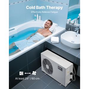 1-1/2 HP Aquatic Water <b>Chiller</b> for 500-Gallon <b>Aquariums</b> Fast Cooling Hydroponics Fish Tank Axolotl Quiet 1-1/2 HP Refrigeration - Product Image 6