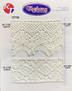 Fil de dentelle 100 % coton hydrosoluble pour vêtements d'enfants et broderie DIY style vintage - Chapeaux, chaussures et sacs - Approvisionnement immédiat - Product Image 4