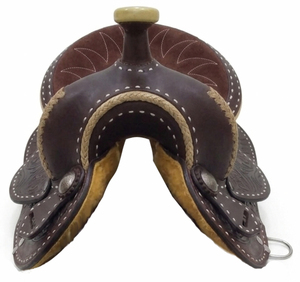 Vente en gros Selle de trail western en cuir avec arceau en fibre de verre 15"-17" pour l'équitation, équipement équestre, produit équin - Product Image 6