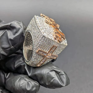 Anillo de Moissanita de Lujo con Nombre Personalizado, Estilo Hip Hop, Plata 925, Chapado en Oro, Engaste de Garras, Certificado IGI, Joyería Brillante Estilo Rapper - Product Image 6