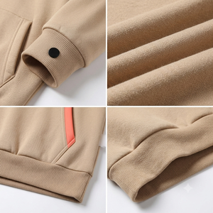 Sweat à capuche personnalisé pour homme en molleton 100 % coton respirant avec poche, coupe sportive classique, service OEM, hiver, basique, mélange de coton - Product Image 3