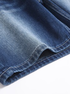 Nouveau Short en Jean Homme Tendance et Confortable Coupe Droite Vente en Gros Design Personnalisé Coton Uni Délavé Décontracté - Product Image 5