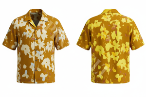 Camisa de Vestir de Franela de Manga Larga para Hombre con Diseño Floral Personalizado, Camisa Casual de Verano con Botones, Transpirable, Ecológica y de Secado Rápido - Product Image 2