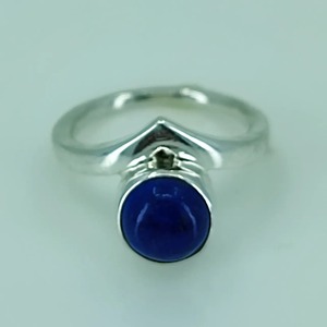 <b>Lapis</b> <b>Lazuli</b> <b>Ring</b> 925 Sterling Silver Handmade Boho Statement Promise Jewelry for Women Natural Round Shape Gemstone Jewelry - Product Image 1