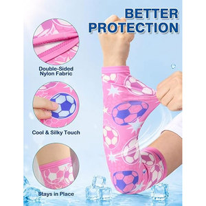 Manchons de bras pour enfants et jeunes, pour filles et garçons, manchons de sport protecteurs, légers, extensibles et respirants - Product Image 3