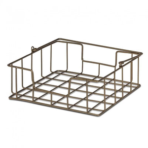 Wholesale Bronze <b>Metal</b> Wire Napkin Holder <b>Grid</b> Base Tableware Dispenser Bulk - Product Image 1