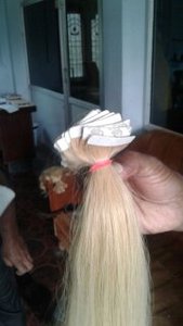 Indian Remy Virgin Raw Indian Temple Hair 613 Blonde Straight 34 Inches <b>Bleached</b> Tape Hair Extension - Product Image 2
