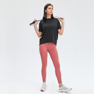 Short Sleeves Women's Eco-Friendly Lightweight Anti-static <b>Crop</b> <b>Top</b> Quick Dry Sweat-Wicking Custom Design Embroidery Front - Product Image 6