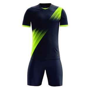 Conjunto de Uniforme de Fútbol Sublimado Amarillo y Azul para Hombre Adulto, Poliéster Transpirable, Manga Corta, Equipación de Equipo - Product Image 6