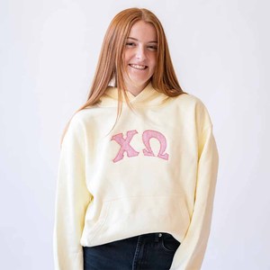 <b>Light</b> Blue Oversized Hoodie With Embroidered Geometric <b>Triangles</b> Front Logo Casual Unisex Sweatshirt Autumn Wear - Product Image 5