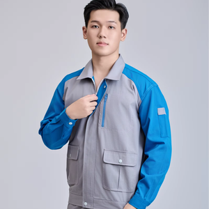 Ensemble de vêtements de travail de sécurité à haute visibilité à manches longues pour hommes |   Tissu TC anti-rides, respirant, confortable et durable de la marque FMF - Product Image 1