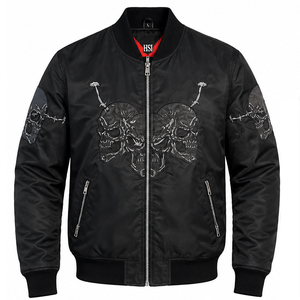 Blouson de moto Cadora à manches longues pour homme, personnalisable, imprimé par transfert thermique, respirant, coupe-vent, tissu teint en pièce 280g - Product Image 1