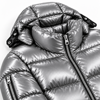 Veste d'hiver matelassée brillante pour homme, manteau à capuche rembourré, col montant, poches zippées, vêtements décontractés urbains pour temps froid