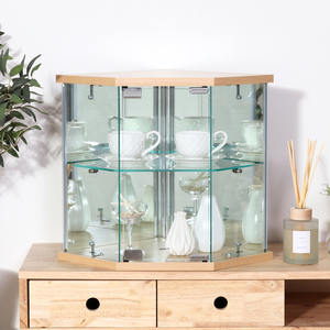 Vitrina Moderna con Iluminación y Vidrio Templado TMG-G309-MR, Mueble de Almacenamiento y Exhibición para Sala de Estar, Apartamento, Hogar, Taller, Hotel - Product Image 2