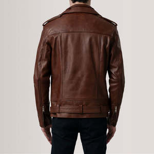 Chaqueta de Cuero con Cierre Brillante y Cuello Abatible para Invierno, Chaqueta de Piel de Oveja con Logotipo Personalizado Bordado, Abrigos de Cuero Elegantes - Product Image 6