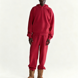 Sweat-shirts à capuche en coton imprimé personnalisés de haute qualité pour l'hiver, coupe oversize, épais, à épaules tombantes, unisexe, style streetwear - Product Image 2