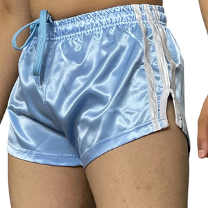 High Quality Running Nylon <b>Shorts</b> For Men Sky Blue Color <b>Compression</b> Sweat Gym Training Men Running <b>Short</b> - Product Image 5