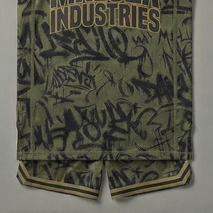 ชุดบาสเก็ตบอลตาข่ายลายกราฟฟิตีพรีเมียม MALUZA ชุดทีมสั่งทำพิเศษ สไตล์อเมริกาและยุโรป แฟชั่นทันสมัย - Product Image 2