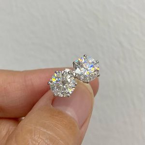 Pendientes de diamantes cultivados en laboratorio, certificados por IGI, oro de 18k, corte brillante redondo, clásicos, regalo para mujer. - Product Image 2
