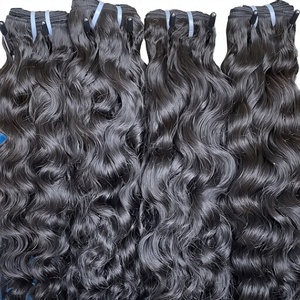 Extensiones de Cabello Remy Indio Largo y Rizado para Mujer, Acabado Brillante, Doble Trama a Máquina, Sin Procesamiento Químico, Sin Permanente - Product Image 2