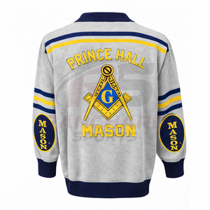 Royal Heritage Masonic Premium Knit Sweater for Men – Custom Embroidered Freemason Symbol Winter Pullover - Product Image 2