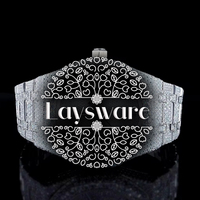 Montre analogique de luxe vintage en acier inoxydable avec moissanite, mouvement mécanique entièrement serti à la main, prix direct usine Inde