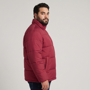 Veste matelassée en duvet pour homme grande taille, style streetwear, manteau matelassé d'extérieur, veste matelassée chaude d'hiver pour homme - Product Image 2