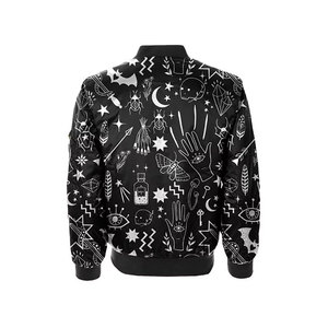 Veste bomber en denim vintage pour homme, sur mesure, avec logo universitaire sur le devant, fermeture éclair, service OEM, sublimation. - Product Image 2