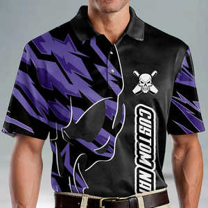 Camiseta Deportiva Sublimada Personalizada de Fábrica para Hombre, Manga Corta, Poliéster de Alta Calidad, para Golf y Boliche - Product Image 3