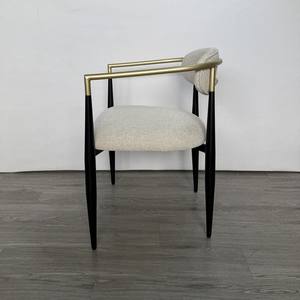 Hot Sale High Quality Luxury Vintage <b>Metal</b> Frame Dining <b>Chair</b> Furniture Living Room Kitchen Modern Dining <b>Chair</b> - Product Image 3