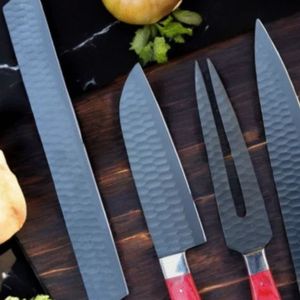 Ensemble de couteaux de cuisine personnalisés avec des lames de précision affûtées, design de manche durable pour la cuisine des restaurants, la cuisine à domicile, les légumes - Product Image 1