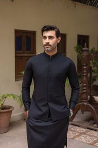 Traditional Sherwani <b>Waistcoat</b> For Men Premium Embroidered Formal Vest Wedding Celebration Ethnic Fashion Custom Design Sizes - Product Image 4