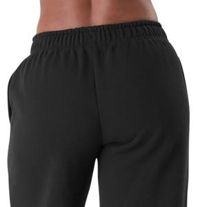 Pantalon de survêtement noir pour femme, coupe large, en molleton doux, taille élastique, décontracté, pour la gym, l'entraînement, la détente et les activités sportives - Product Image 5