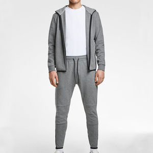 Ensemble de survêtement unisexe personnalisé 2026 pour l'hiver, avec logo personnalisé, veste zippée intégrale et pantalon de jogging, 100 % polaire polyester - Product Image 1