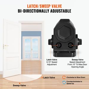 Ferme-porte automatique à amortisseur hydraulique pour usage commercial et résidentiel, capacité 150 lb, poids de porte réglables, taille ajustable - Product Image 4