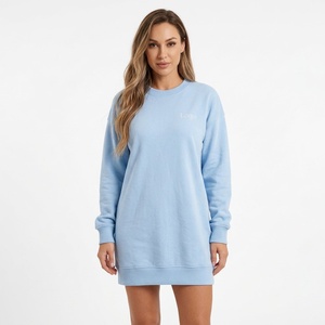 Custom Women's Long Sleeve Sweatshirt <b>Dress</b> Oversized Cotton Fleece Casual Streetwear Wholesale Clothing Manufacturer - Product Image 6