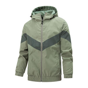 Manufacturer New Design High Quality <b>Smart</b> Casual Hooded Canvas Nylon Autumn Windbreaker <b>Jacket</b> Solid Color for Men - Product Image 6