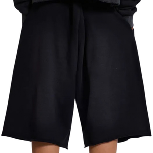 Shorts Bermuda Femme à Jambes Larges, Taille Pliée, Coupe Ample et Oversize, Longueur Longue, Ourlet Ouvert, Décontracté, Personnalisé, Vente en Gros, Fournisseur OEM B2 - Product Image 3