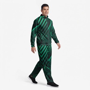 Chándal Deportivo para Hombre, con Capucha, Cierre de Cremallera, Bolsillos Laterales, Transpirable, de Poliéster, para Primavera - Product Image 1