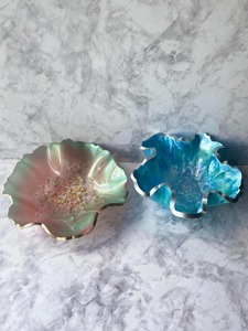 Eco-Friendly Modern <b>Resin</b> Fruit & Salad Bowls-Non-Toxic Durable Dishwasher Safe Handmade Serving Bowls by Artisan Aura - Product Image 5