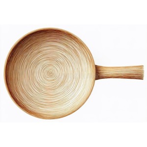 Bol en bois de teck artisanal avec motif en spirale - Bol à fruits en bois en gros - Product Image 1