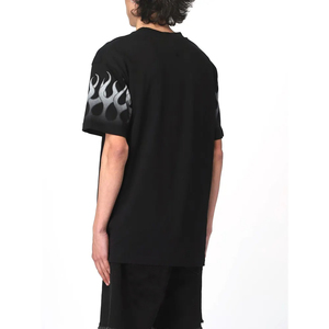 T-shirt et ensembles pour hommes avec imprimé DTF Black Flame, streetwear oversize, qualité supérieure, logo personnalisé, mode décontractée d'été, nouveau design - Product Image 2