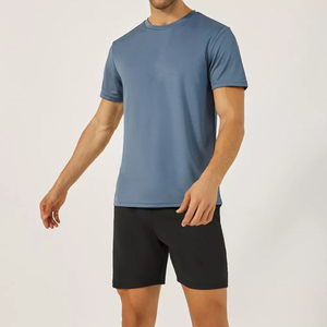 Ensemble 2 pièces d'été décontracté pour homme : chemise à manches courtes et short, séchage rapide, 100 % coton, personnalisable OEM, style streetwear 2026 - Product Image 1